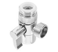 Abaodam Adattatore per Rubinetto Lavatrice in Rame e Abs Argento, Sdoppiatore 1 in 2 Out Facile da Installare, Pratico per Lavatrice e Rubinetto Bagno