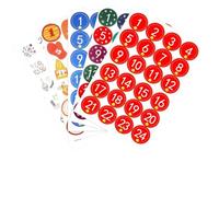 Abaodam Adesivi Natalizi Autoadesivi per Sacchetti e Bottiglie, Decalcomanie Decorativi Rotondi 25 Fogli, Adesivo Sigillante per Confezioni Regalo e Biglietti, Materiale Ecologico