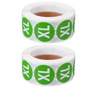 Abaodam Adesivi Rotondi per Abbigliamento 2 Pezzi, Etichette Adesive per Taglie Sicure e Pratiche, Adesivi per Tessuti e Confezioni, Marcatura Chiara per Uso Professionale