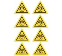 Abaodam Adesivi Segnali di Rischio Biologico per Sicurezza Biosicurezza 8 Pezzi per Laboratorio in Materiale PC Giallo Leggero e Facile da Trasportare