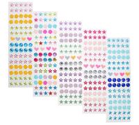 Abaodam Adesivi Strass in Acrilico 5 Pezzi, Adesivi di Cristallo Autoadesivi Colorati per Lavori Artigianali, Decorazioni Fai da Te per Album, Cellulari e Feste, Gemme Colore Casuale