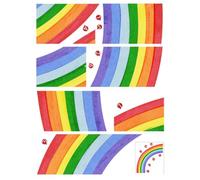Abaodam Adesivo Murale Arcobaleno Autoadesivo in Pvc Grande per Decorazioni Parete Camera e Camera da Letto Facile da Applicare su Superfici Lisce e Pulite