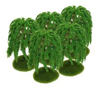 Abaodam Albero Artificiale Salice Piangente in Plastico Verde per Modelli Ferroviari Compatibilità Versatile e Applicazione Educativa per Scenari Dimostrativi