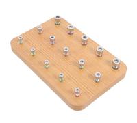 Abaodam Allenatore per Dita in Legno e Acciaio Inossidabile per Esercizi di Riabilitazione e Coordinazione Occhio-mano, Strumento per Allenamento in Casa e Ospedali