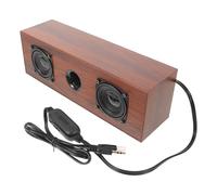 Abaodam Altoparlante in Legno Cavo USB e Ingresso Aux 3,5mm, Soundbar Retro per Uffici Domestici e Stanze da Dormitorio Controllo Diretto