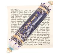 Abaodam Amuleto Mezuzah Pergamena e Scrittura Religiosa, Ornamento Porta Casa in Metallo, Decorazione Ebraica per Tempio, Articolo Sacro da Parete