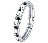 Abaodam Anelli in Argento di Zampe per Uomo, Carini per Feste e Occasioni Speciali