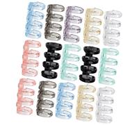 Abaodam Anelli per Raccoglitori Fai da Te 16 Pezzi in Plastica Superficie Liscia, Pratici per Quadernone ad Anelli e Uso a Casa o Scuola Colore Casuale