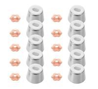 Abaodam Anello in Ferro Argento per Manico Coltello da Cucina, Rinforzo Cilindrico Resistente a Spostamenti, 10 Pezzi per Manutenzione Coltelli da Chef