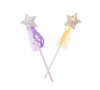 Abaodam Bacchette da Fata a Forma di Stella 2 Pezzi Nastro, Giocattoli per Feste e Cosplay, Accessori per Costume da Fata, Colori Viola e Oro