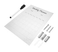 Abaodam Bacheca Cancellabile in Acrilico Trasparente, Pannello da Appendere per Messaggi su Porta, Lavagna Mensile per Pianificazione Casa e Ufficio, Set Leggero e Decorativo