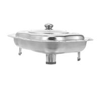 Abaodam Bacinella Buffet in Inossidabile con Fornello Piedi Smontabile Resistente al Calore per Catering Buffet e Attività Outdoor Contenitore per Alimenti e Snack