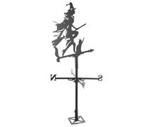 Abaodam Banderuola da Tetto in Acciaio Inossidabile Design Europeo a Forma di Gatto e Strega, Robusta e Facile da Installare, per Decorazioni Halloween e FESTIVITÀ Stili Multipli