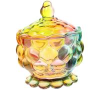 Abaodam Barattolo di Vetro a Forma di Cubo da 200ml per Conservare Caramelle e Marmellate, Pratico e Sigillante, per Casa e Ufficio Design Decorativo Raffinato