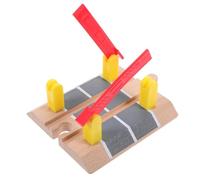 Abaodam Barriera Ferroviaria Fai da Te in Legno e Plastica, Blocco Stradale Decorativo per Giocattoli Treno, Accessorio di Finzione per Costruzione Scenari Ferroviari, Regalo Educativo