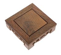 Abaodam Base in Legno Wenge per Fioriera da Balcone Piedistallo Espositivo Rettangolare per Piante da ed Esterno Supporto Decorativo Ufficio Resistente e Facile da