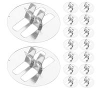 Abaodam Base per Stoppino Candele in Metallo 100 Pezzi Clip Porta Stoppini Supporto Centraggio per Fabbricazione Candele Fai da Te