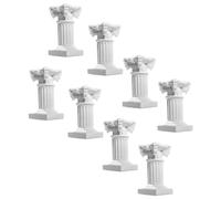 Abaodam Base per Vaso di Fiori e Candeliere in Resina 8 Pezzi, Statuette Pilastri Romani Nordici 6,5 Cm, Ornamenti Artigianali per Interni ed Esterni, Decorazione Elegante per Giardino,
