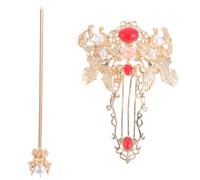 Abaodam Bastoncino per Chioma Cinese Set 1 Pezzo in Metallo Oro Stile Retrò Elegante Accessorio per Acconciature da Matrimonio Classico per Donna