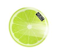 Abaodam Bilancia Elettronica per Peso Corporeo a Forma di Limone 28x28 Cm, Bilancia Corporea Precisa in Vetro Temperato Display LED Ampio, Strumento la Gestione del Peso Domestica