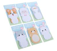 Abaodam Blocchetti Memo Adesivi Cartoni Animati 6 Set 30 Pagine Carta Colore Assortito Multiuso per Casa e Liste senza Lasciare Tracce