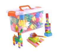 Abaodam Blocchi da Costruzione Educativi Giocattoli per Ragazzo Ragazza Ragazza Logico Cognitivi con Disegno Colorati Materiali Durevoli Colore Casuale