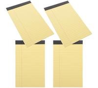 Abaodam Blocco Note da Scrivania Giornaliero 4 Libri Carta Giallo Design Semplice per Pianificare e Scrivere Programma Quotidiano come Regalo