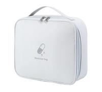 Abaodam Borsa di Pronto Soccorso Portatile Oxford Bianca, Organizzatore di Medicinali da Viaggio Ampia Capacità, Multiuso per Casa, Ufficio e Viaggi di Emergenza