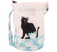 Abaodam Borsa Kimono Giapponese Coulisse da Donna, Borsa Compatta Resistente Design Gatto, Accessorio Pratico per Cosmetici e Piccoli Oggetti da Viaggio