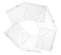 Abaodam Borsa Porta Medicinali Compatta e Portatile in Eva Trasparente da Viaggio Chiusura a Cerniera Confezione da 12 9,5x7,5 Cm per Ufficio e Viaggio