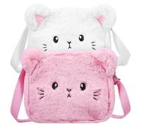 Abaodam Borse a Spalla Morbide per Set da 2 Pezzi Piccole Borse Soffici con Cerniera e Tracolla Regolabile per Telefono e Cambio Adatte per Uso Quotidiano e Viaggi