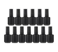 Abaodam Bottiglie Vuote Pennello Riutilizzabile Nero 13 Pezzi per Smalto in Vetro da 15ml Sicure ed Ecologiche per Manicure