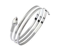 Abaodam Bracciale Donna Serpente in Lega Lucida Design Originale Forma di Serpente Bracciale Rigido Simbolo di Buona Sorte per Feste e Uso Quotidiano Regalo Elegante per Mamma e Amiche