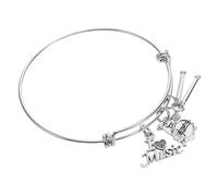 Abaodam Bracciale in Acciaio a Forma di Tamburo Dettagli Musicali per Musicisti, come Regalo per Batteristi e Amanti delle Performance Live