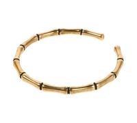 Abaodam Bracciale Rigido Aperto da Donna in Ottone Texture Bambù, Braccialetto Regolabile Minimalista per Polso, Simbolo di Pace e Buona Fortuna, Comodo per Uso Quotidiano