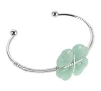 Abaodam Bracciale Rigido Design Trifoglio Portafortuna per Donna Gioielli per Braccialetti da Donna Cristalli per Compleanno e Anniversario
