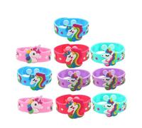 Abaodam Braccialetti in Silicone Colorati Unicorno per Set da 10 Pezzi per Feste di Compleanno e Carnevale da Polso Resistenti e Comodi per Travestimenti e Giochi
