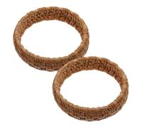 Abaodam Braccialetti Leggeri e Resistenti allo Sbiadimento 2 Pezzi Intrecciati in Legno Fatti a Mano Stile Vintage Etnico per Party Estivi e Uso Quotidiano