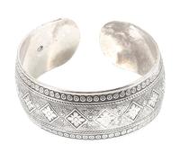 Abaodam Braccialetto Retrò Rigido Aperto Incisioni Decorative Braccialetto Statement Da Donna Polsino Per Accessori Da Polso Femminili