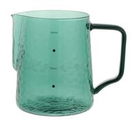 Abaodam Bricco Latte in Vetro Verde da 500ml Resistente al Freddo Design a Scala, per Servire Latte e Succhi Beccuccio Funzionale