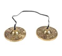 Abaodam campana da meditazione campane di tingsha campana per piatti in rame strumento d'ottone campana per piatti unica campana per piatti yoga Manuale percussione oggetti di scena