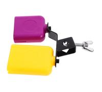 Abaodam Campanaccio per Batteria Blocco Percussioni a Tono Alto e Basso Bicolore Staffa Resistente, Accessorio Strumento a Percussione per Kit Batteria e Supporti