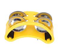 Abaodam Campanello a Pedale Cembali Di Tamburello Campana a Percussione Ritmica Campana Che Scuote i Piedi Campanellini Del Piede Tamburelli a Percussione Unico Plastica Yellow