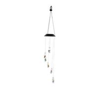 Abaodam Campanello a Vento Solare Luce Eolica Che Cambia Colore, Lampada a Sospensione Da Giardino Per Esterni Resistente Alla Pioggia, Decorazione Luminosa Per Patio e Giardino