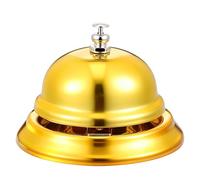 Abaodam Campanello da Tavolo Oro in Ferro Suono Chiaro e Forte, Leggero, per Bar e Reception di Hotel, Campanello Manuale per Chiamata e Giochi Stili multipli