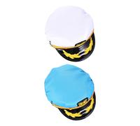 Abaodam Cappello da Marinaio Blu Navy Regolabile per Adulti, Berretto da Capitano di Barca Leggero e Traspirante, Accessorio per Costume da Crociera e Feste a Tema Nautico