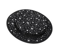 Abaodam Cappello da Prestigiatore Nero Stelle Cappellino Creativo per Halloween e Feste Accessorio Teatrale Comodo per Spettacoli e Costumi Magici