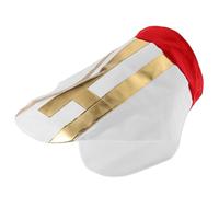 Abaodam Cappello da Prete Mitra Rosso Costume da Clero Accessorio Teatrale Unisex per Halloween e Feste Religiose Adulto