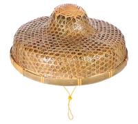 Abaodam Cappello da Sole Unisex in Bambù Intrecciato 36,5 Cm Corda Regolabile, Cappello da Pescatore Stile Vietnamita per Giardinaggio, Pesca, Feste e Protezione Estiva