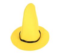 Abaodam Cappello da Strega Design Unico a Cilindro Alto in Feltro Leggero e Pieghevole Giallo per Eventi Cosplay e Decorazioni di Halloween